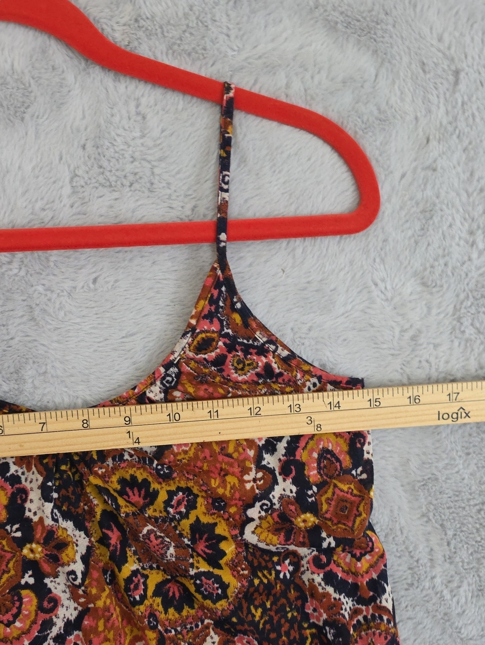 H&M Boho Paisley Print Cami Tank Top Multicolor Spaghetti Strap Women's XS - Picture 5 of 5